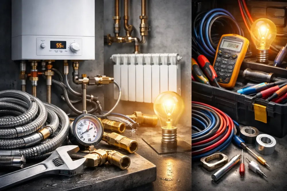 travaux éléctricité chauffage plomberie